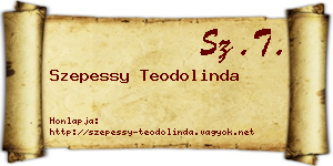 Szepessy Teodolinda névjegykártya